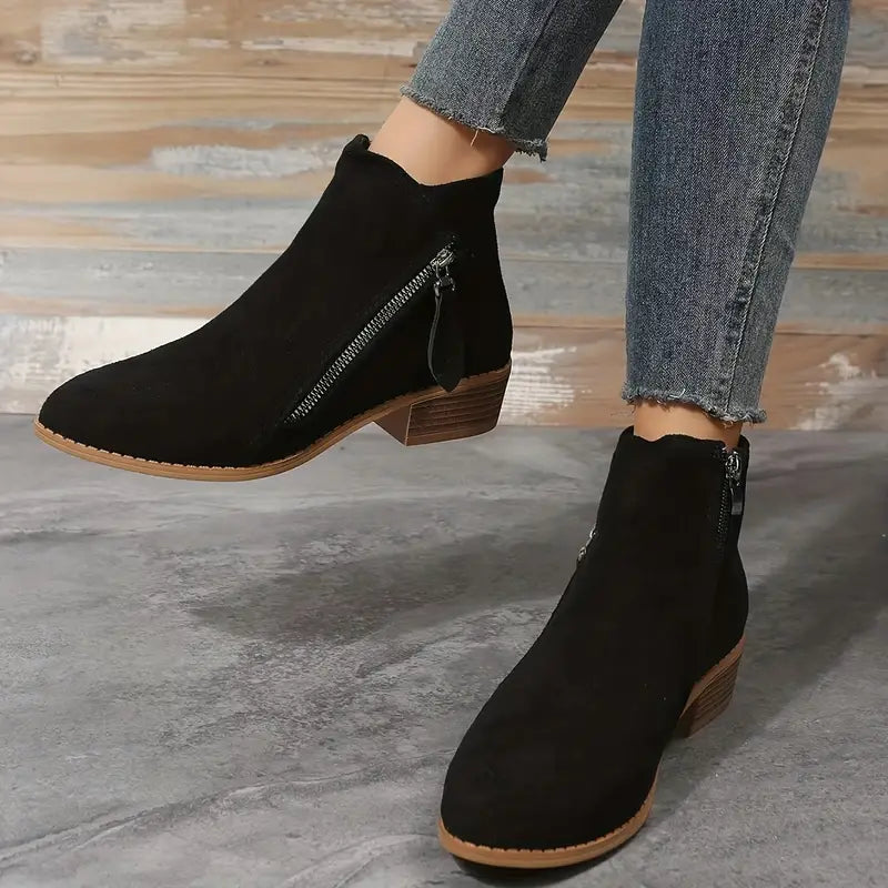 Women's - Stylish Vegan Leather Ankle Boots - Chic & Sustainable Footwear - Perfect for Any Occasion