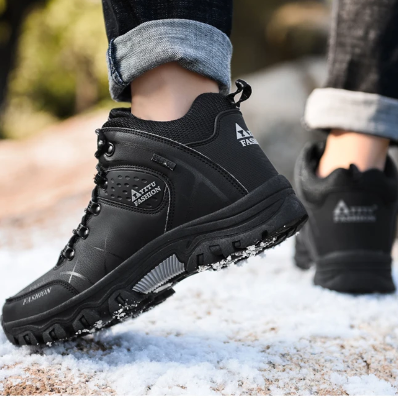 Hiking Shoes Men's Waterproof Warm Lined Outdoor Trekking Shoes