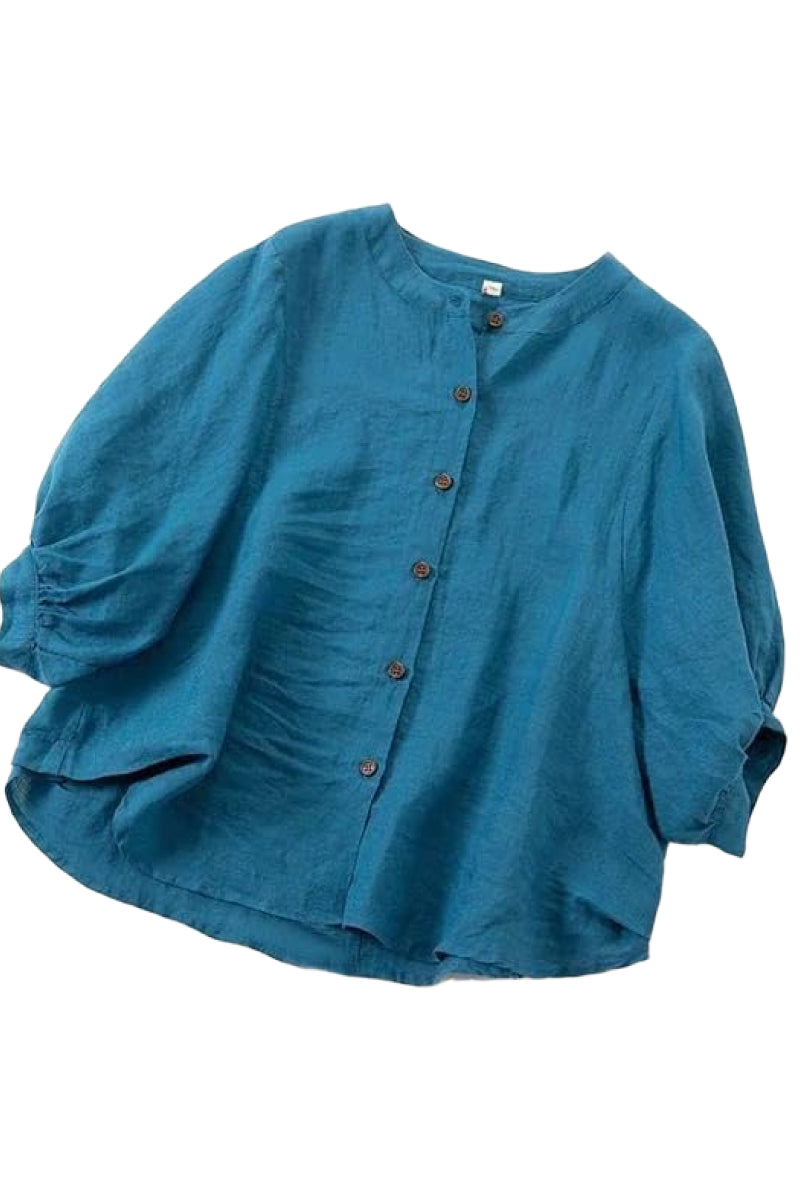 Relaxed Loose Breathable Linen Blouse