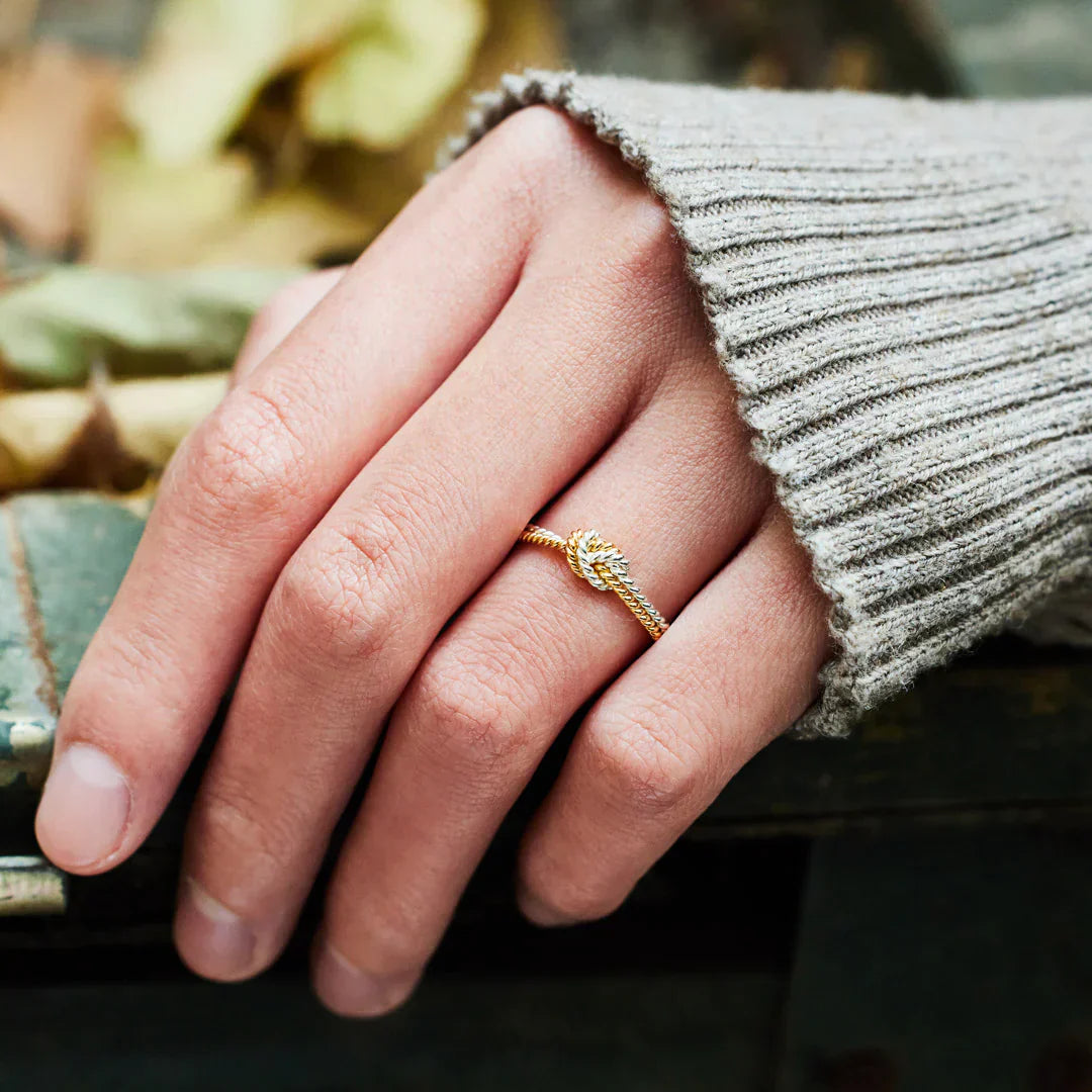 Mother & daughter knot ring