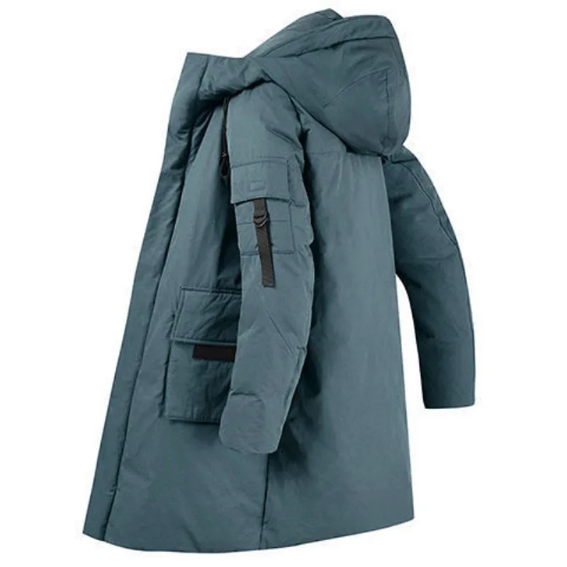 Men's parka winter jacket with hood and several pockets