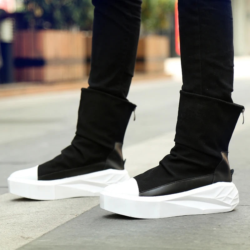 Men's retro platform boots