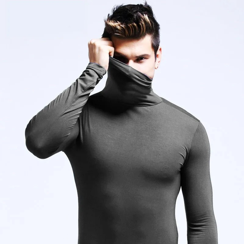 Stretch, moisture-wicking, slim fit jumper for men