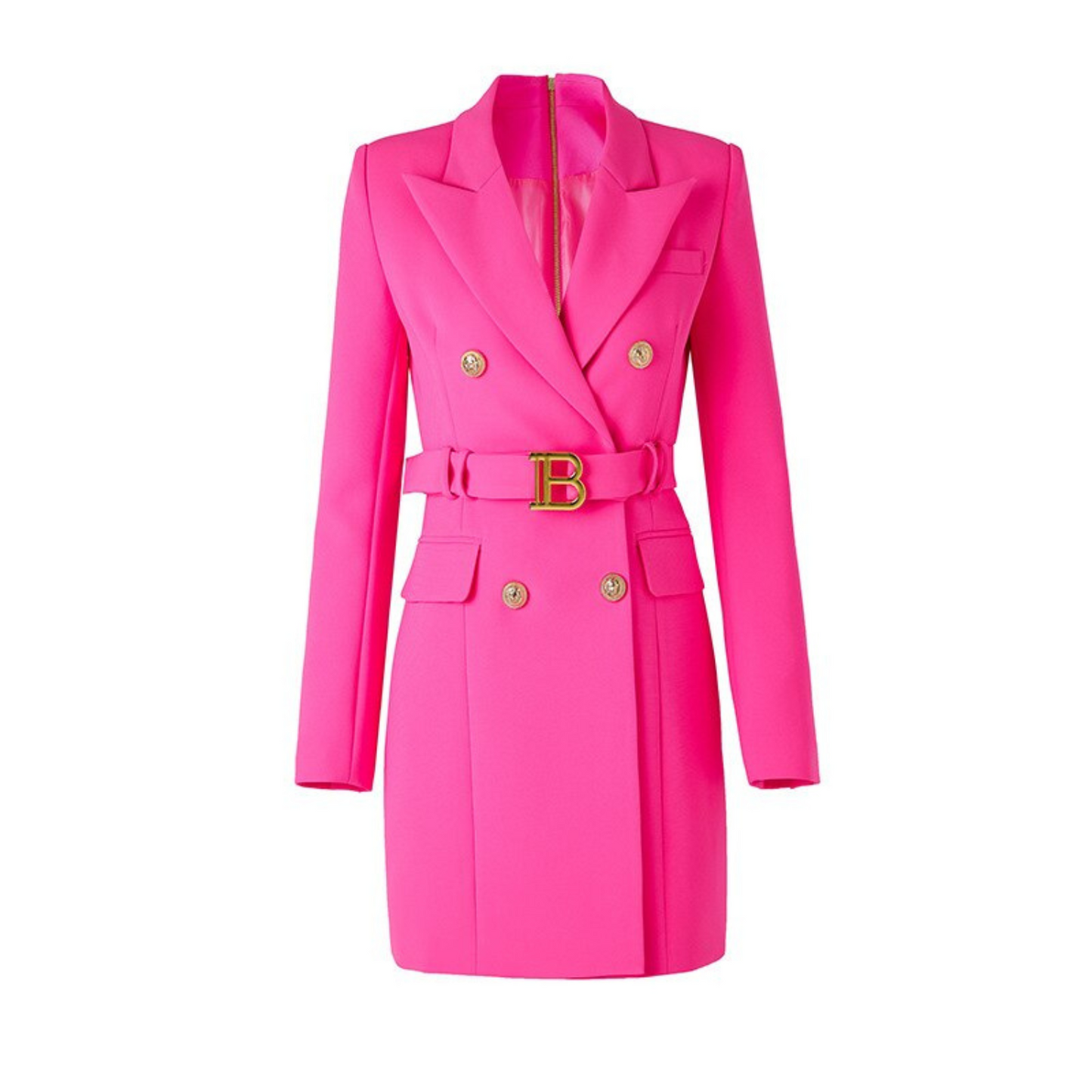 Women - Blazer Dress - Unicoloured - Chic & Elegant Blazer Dress Perfect for Any Occasion