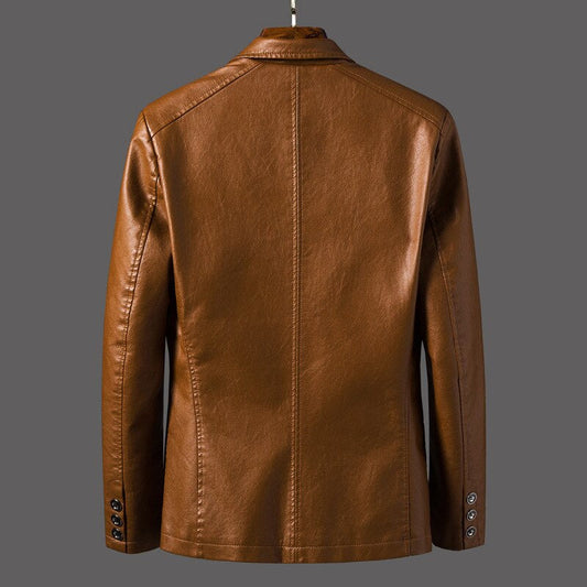 Charming men's leather jacket