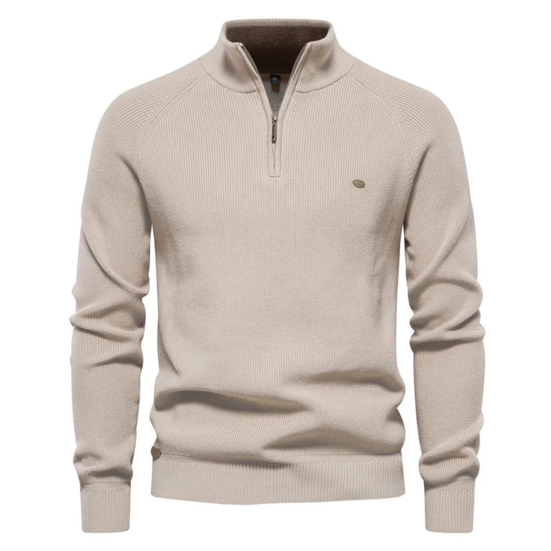 High quality knitted pullover with zip