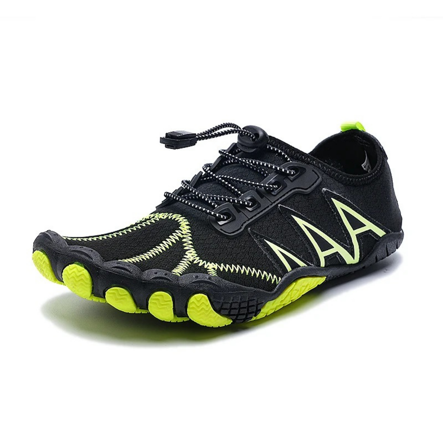 Neon stretchy laces rubber bottom barefoot shoes mens