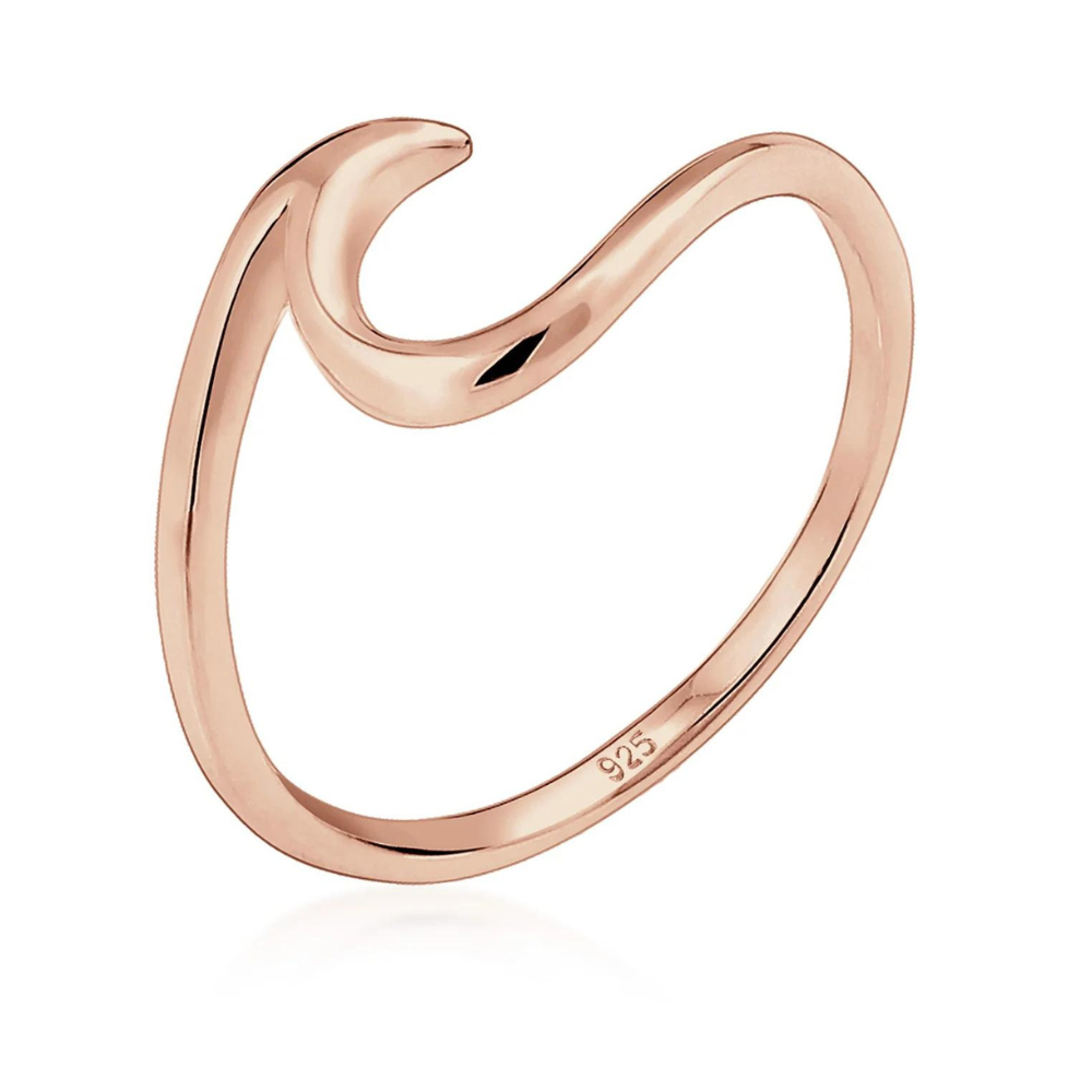 Minimalist wave ring