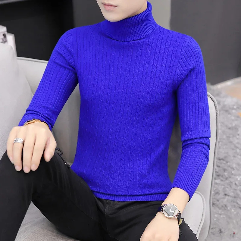 Knitted turtleneck jumper men