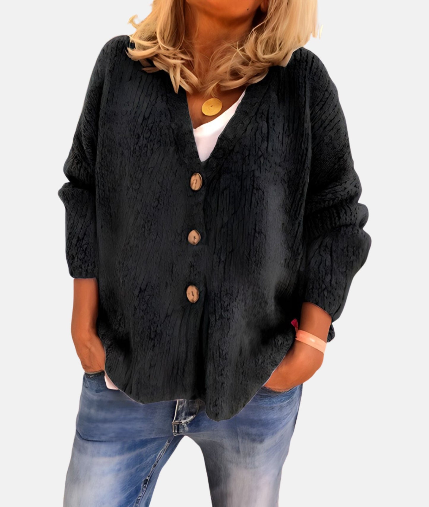 Cardigan with V-neck