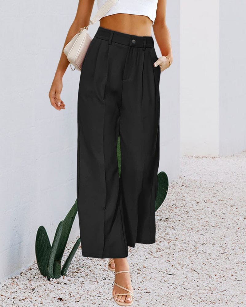 High-waisted trousers