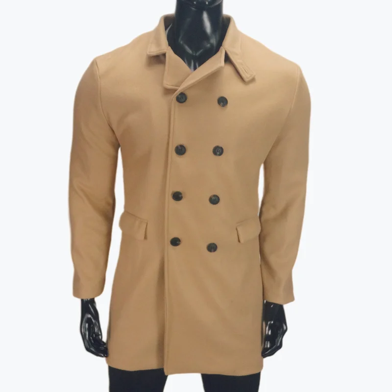 Timeless wool coat with lapel collar