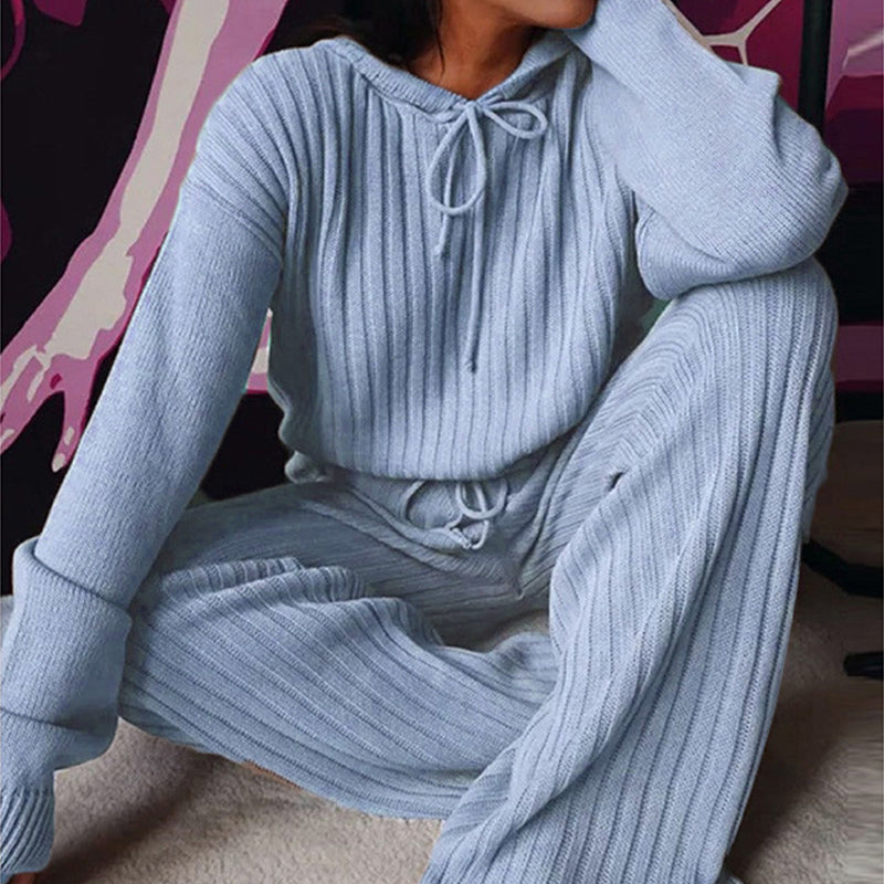 Women's Winter Chic Knitted Pyjama Set - Cosy Stylish Sleepwear for Comfort & Warmth