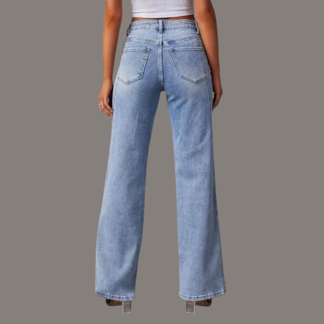 High-rise jeans with wide leg