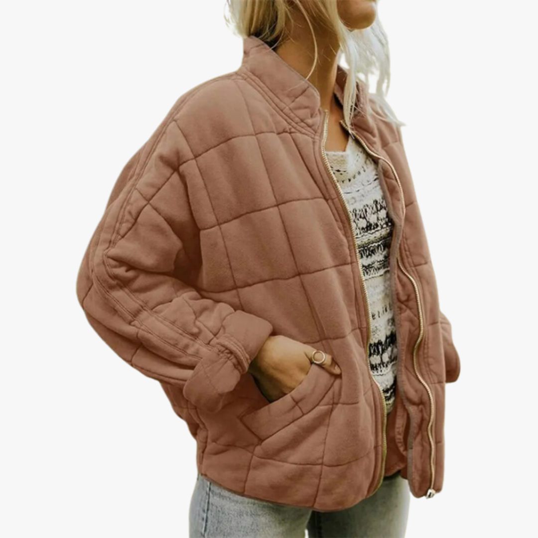 Women's - Oversized, thick transition jacket - Cosy warm with side pockets - Perfect for Cold season