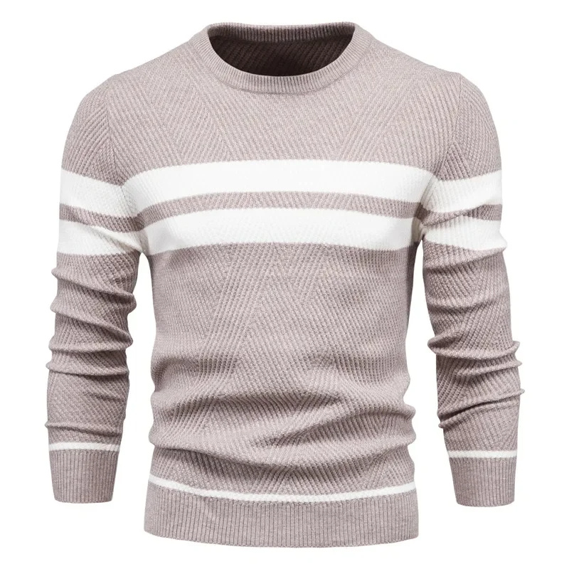 Striped men's jumper with modern design for stylish appearances