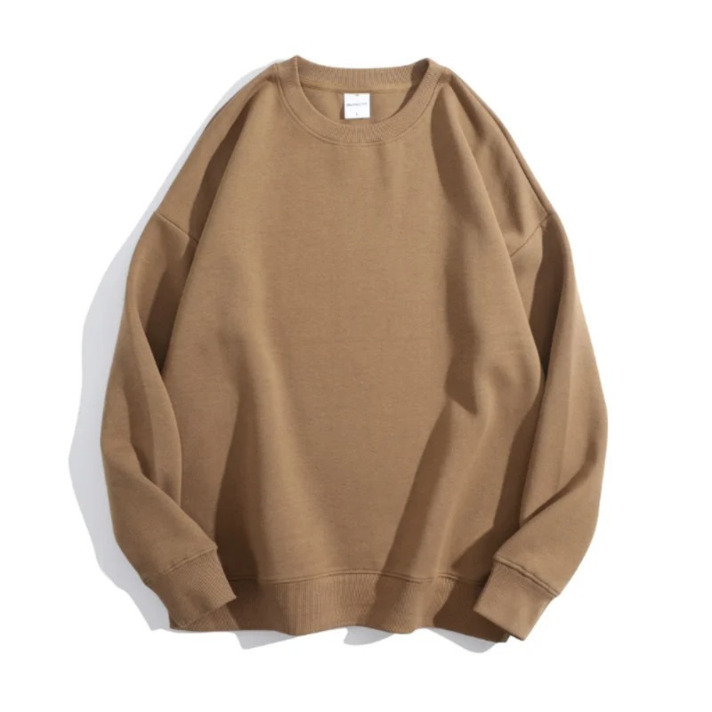 Round neck long sleeve basic jumper