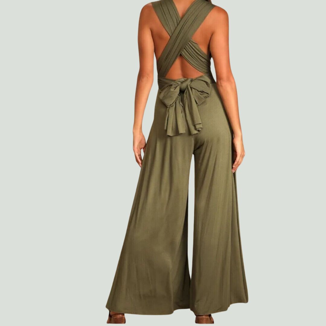 Elegant jumpsuit with cross back