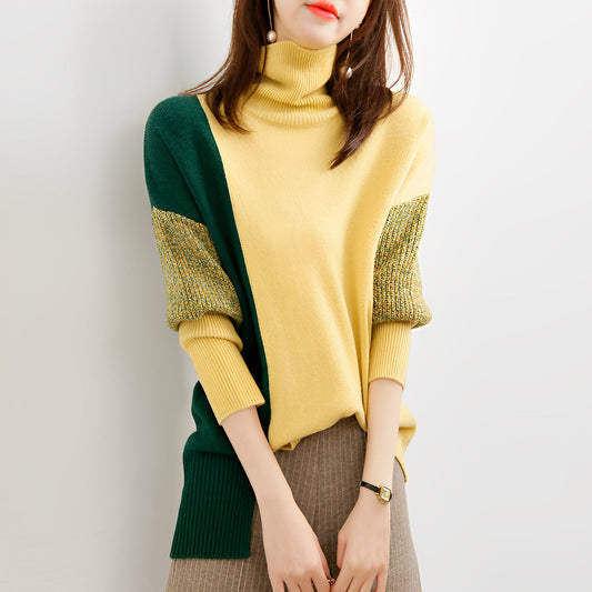 Women's Turtleneck Jumper - Cozy Knit Fabric - Essential Basic Style for Every Wardrobe