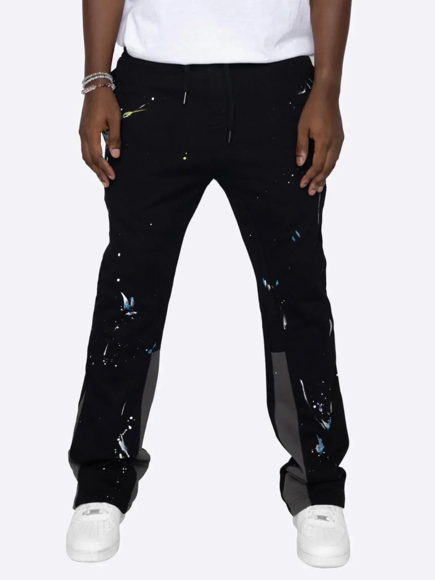 Colour splash flare sweatpants for relaxed days