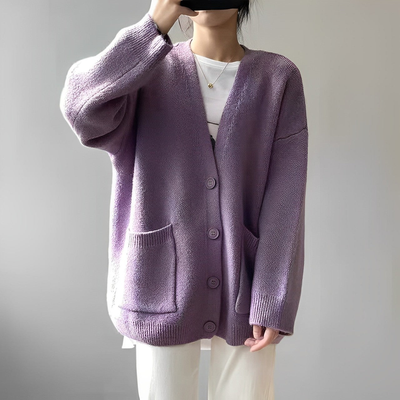 Women - Oversized Cardigan - Cozy Knitwear for Ultimate Comfort and Warmth - Stylish Jumper