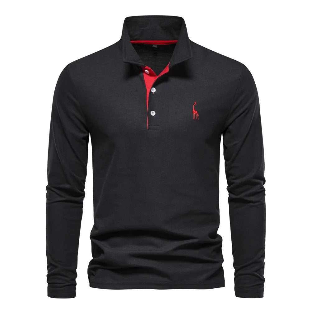 Long sleeve polo shirts for men