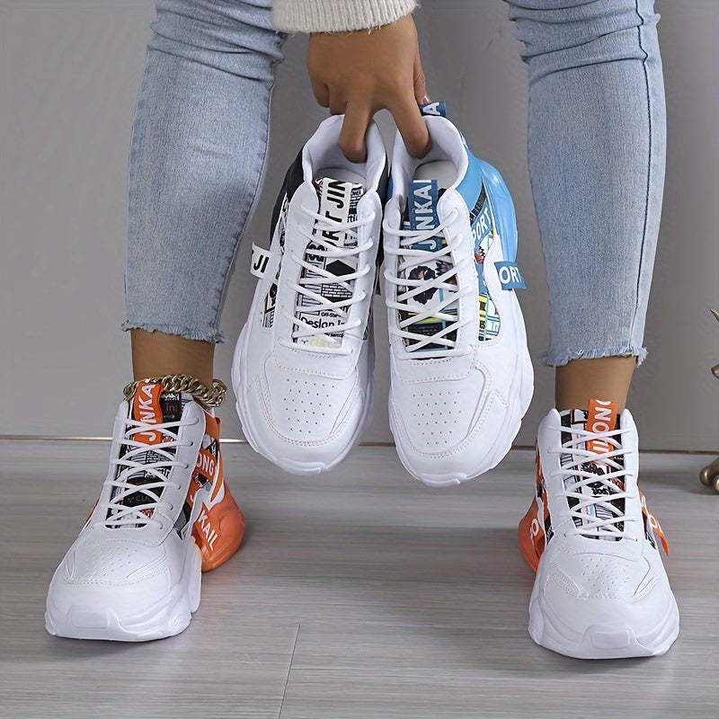 Colorblock casual sneakers for women