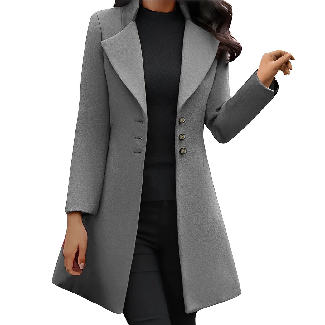 Women - Elegant Woollen Coat - Stylish & Warm - Fashionable Winter Outerwear