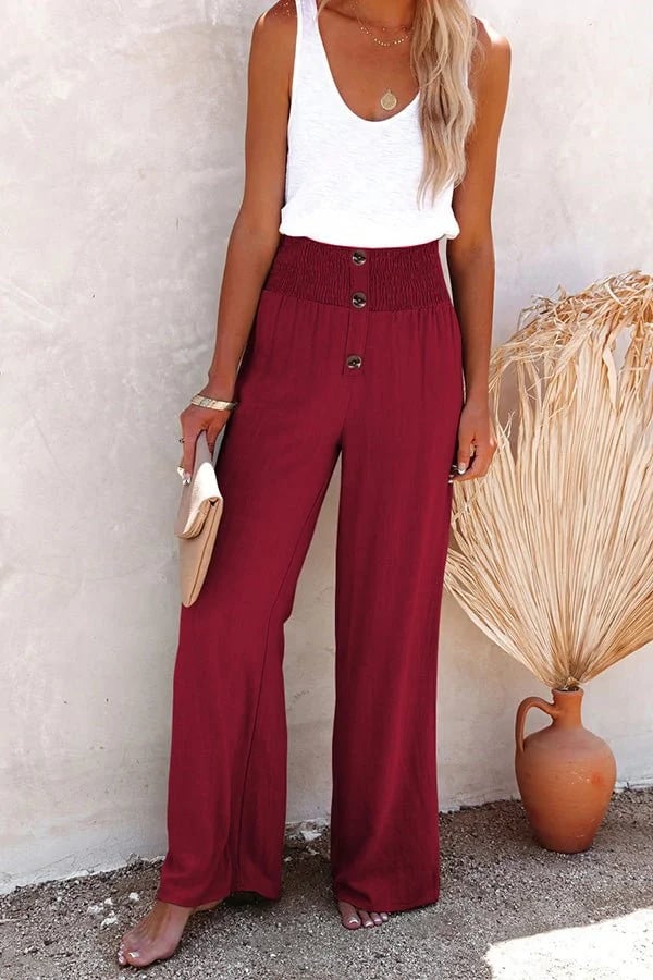 High-waisted trousers for women