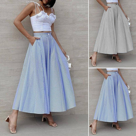 Fashion Summer Stripe Long skirts