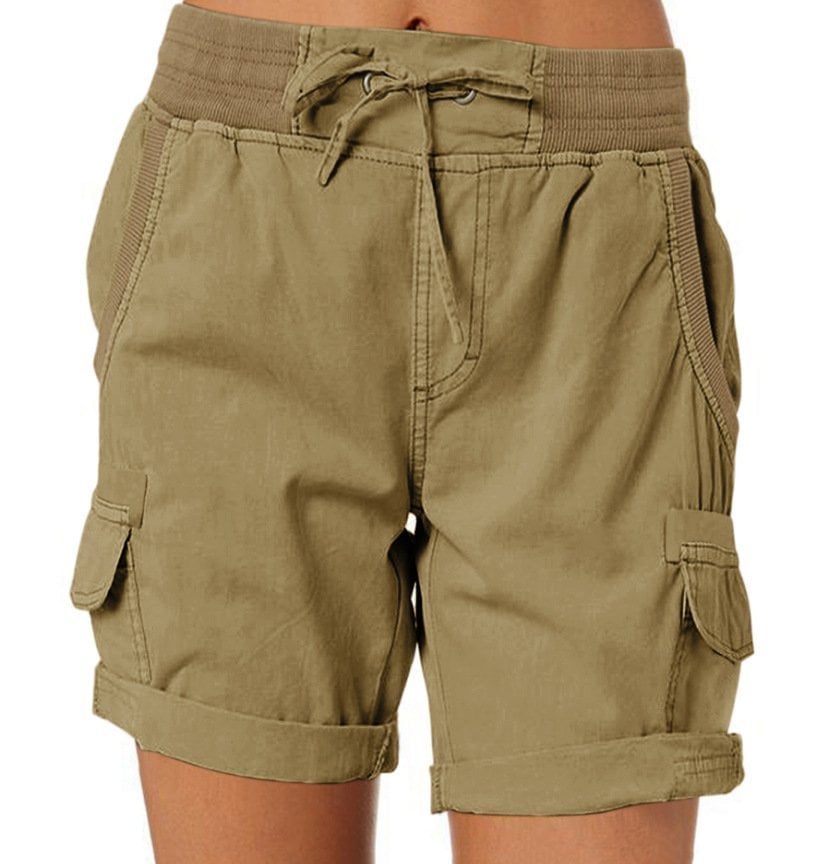 Casual women's shorts with high waist