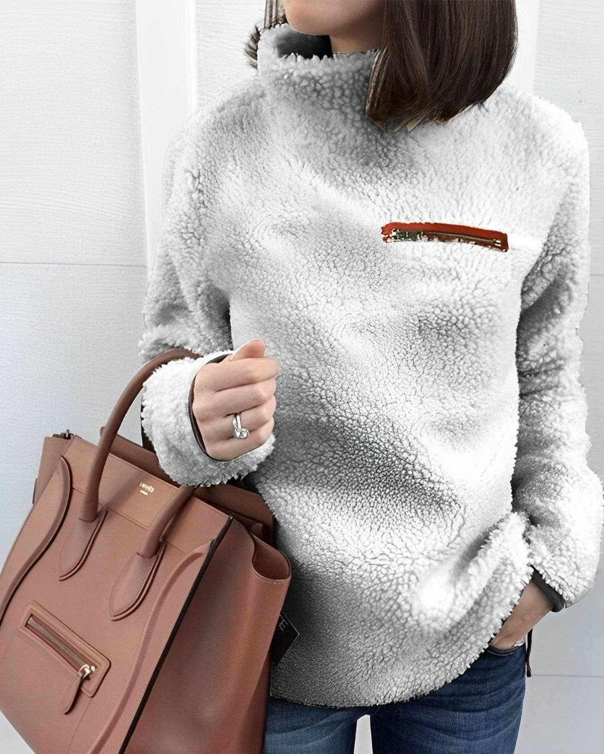 Women's Oversized Jumper - Cozy Wool Winter Sweater - Stylish & Warm for Cold Weather