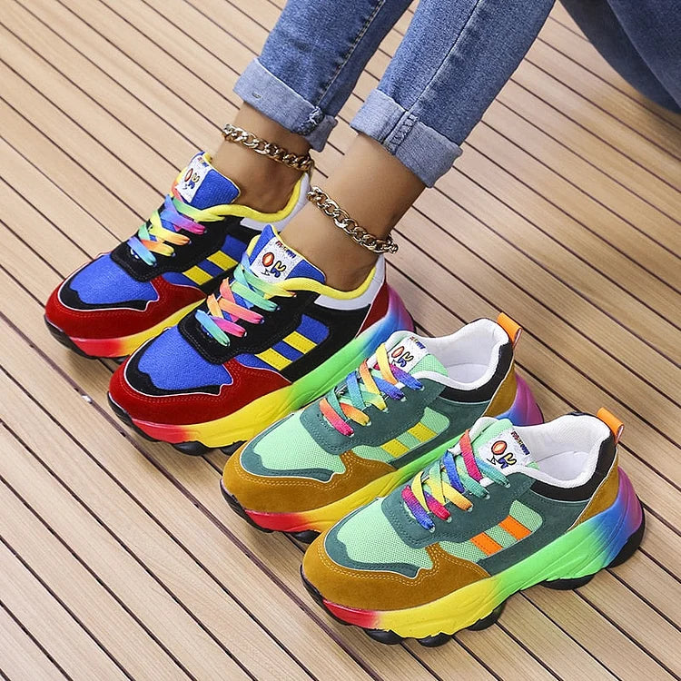 Women - Rainbow Shoes - Colorful & Trendy - Stylish Footwear for Every Occasion