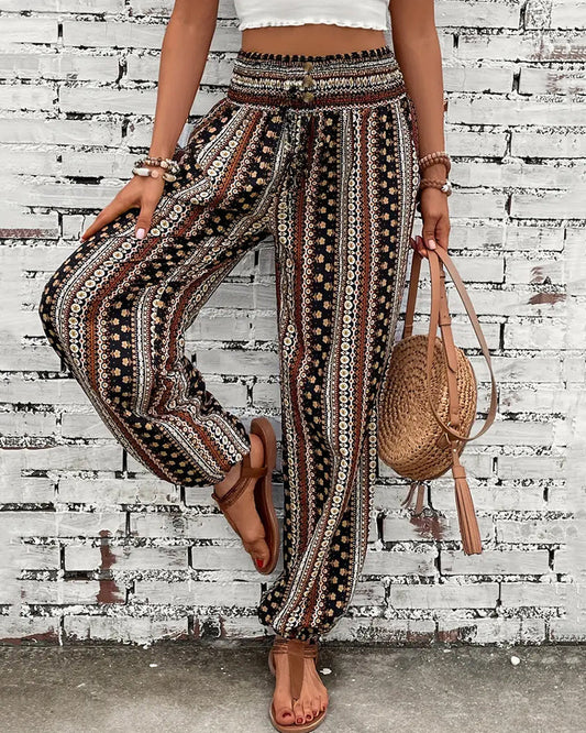 Casual printed trousers