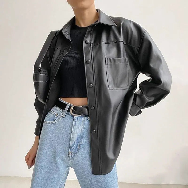 Leather jacket for women