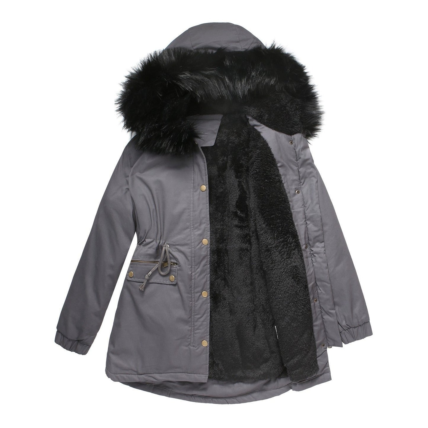 Women - Elegant Parka - Cotton Material - Warm and Stylish Winter Jacket