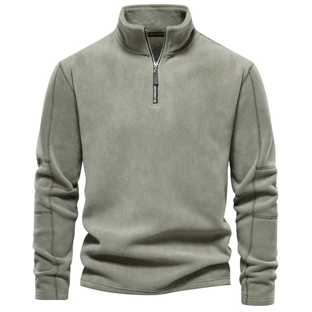 Men - Fleece Zip-Up Jumper - Comfortable and Stylish Winter Layer - Perfect for Cold Weather