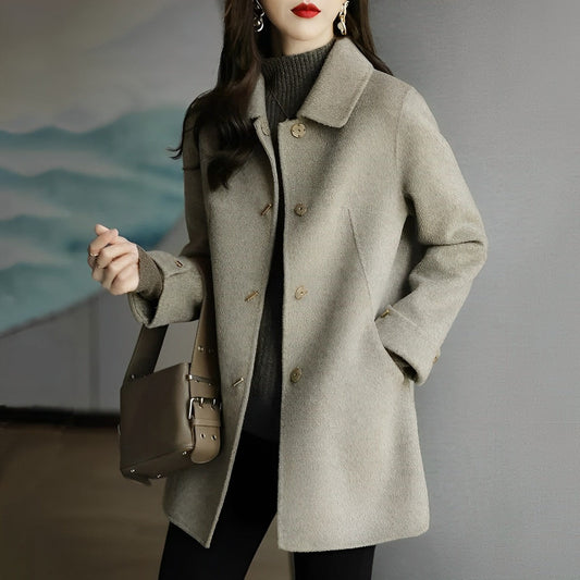 Women - Casual Wool Coat - Slim Fit - Stylish & Comfortable Outerwear for All Occasions