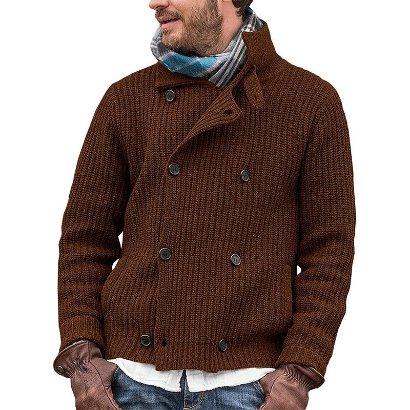 Men - Cardigan Jumper - Cozy Loose Knit - Vintage Style Knitwear for Fashion & Comfort