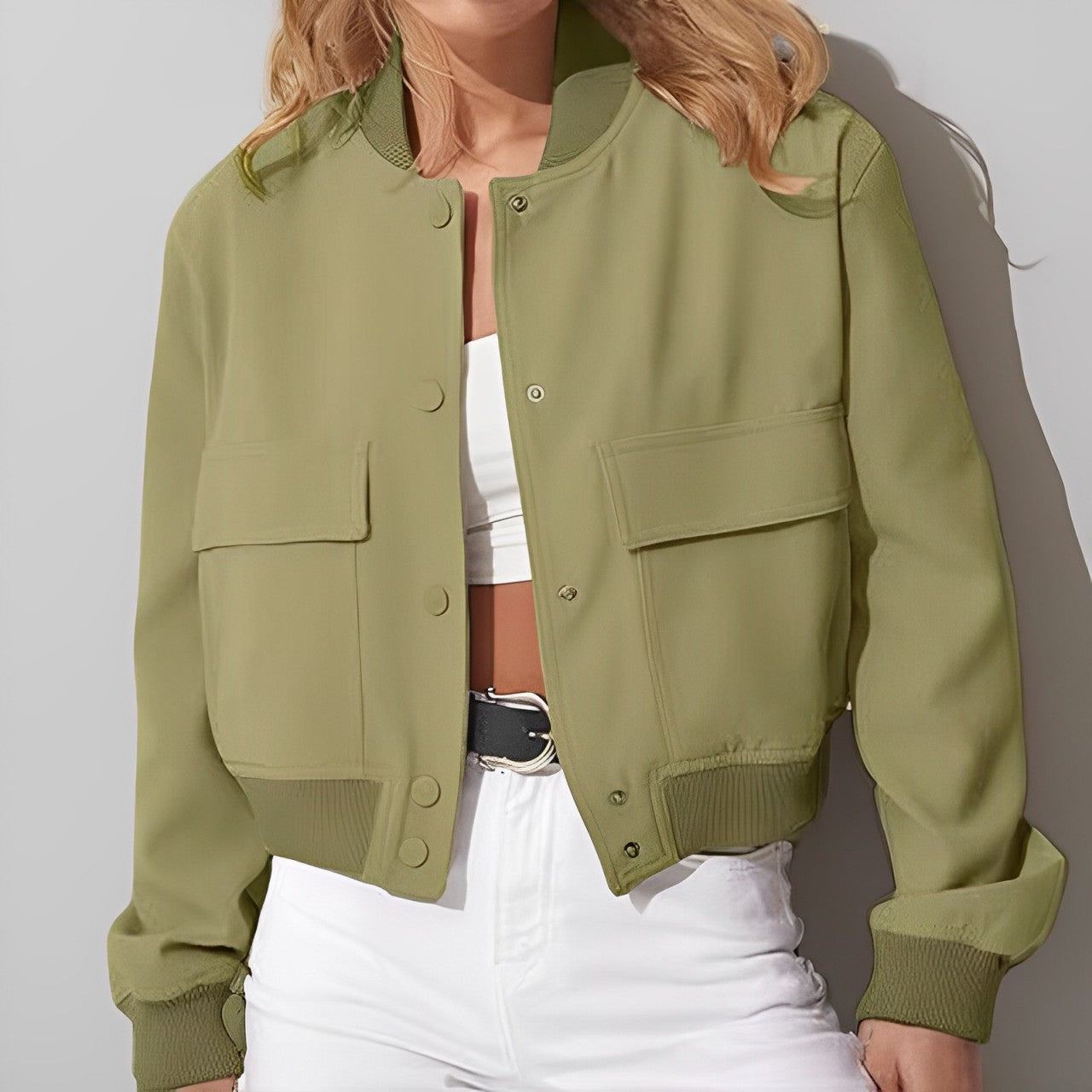 Women - Casual Short Jacket with Pockets - Stylish, Versatile Outerwear for Every Season