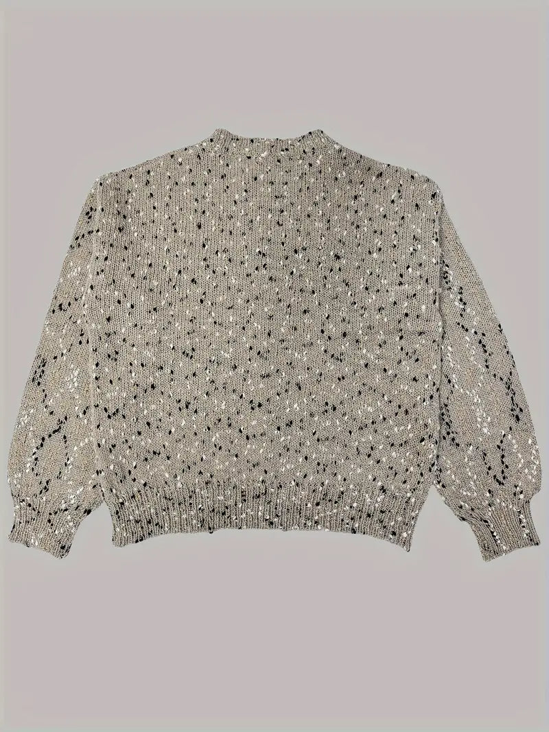 Knitted jumper with round neck