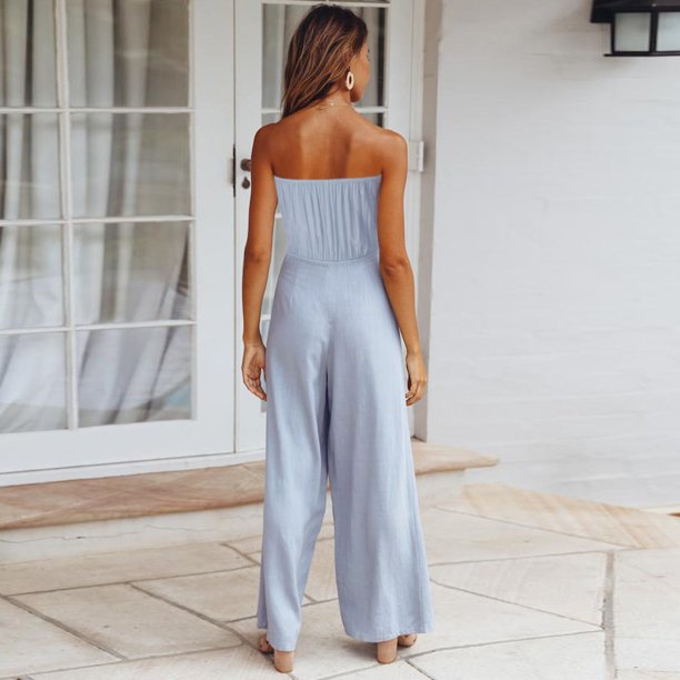 Casual strapless jumpsuits