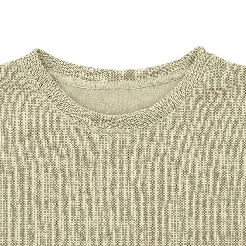 Textured round neck men's jumper for casual street style