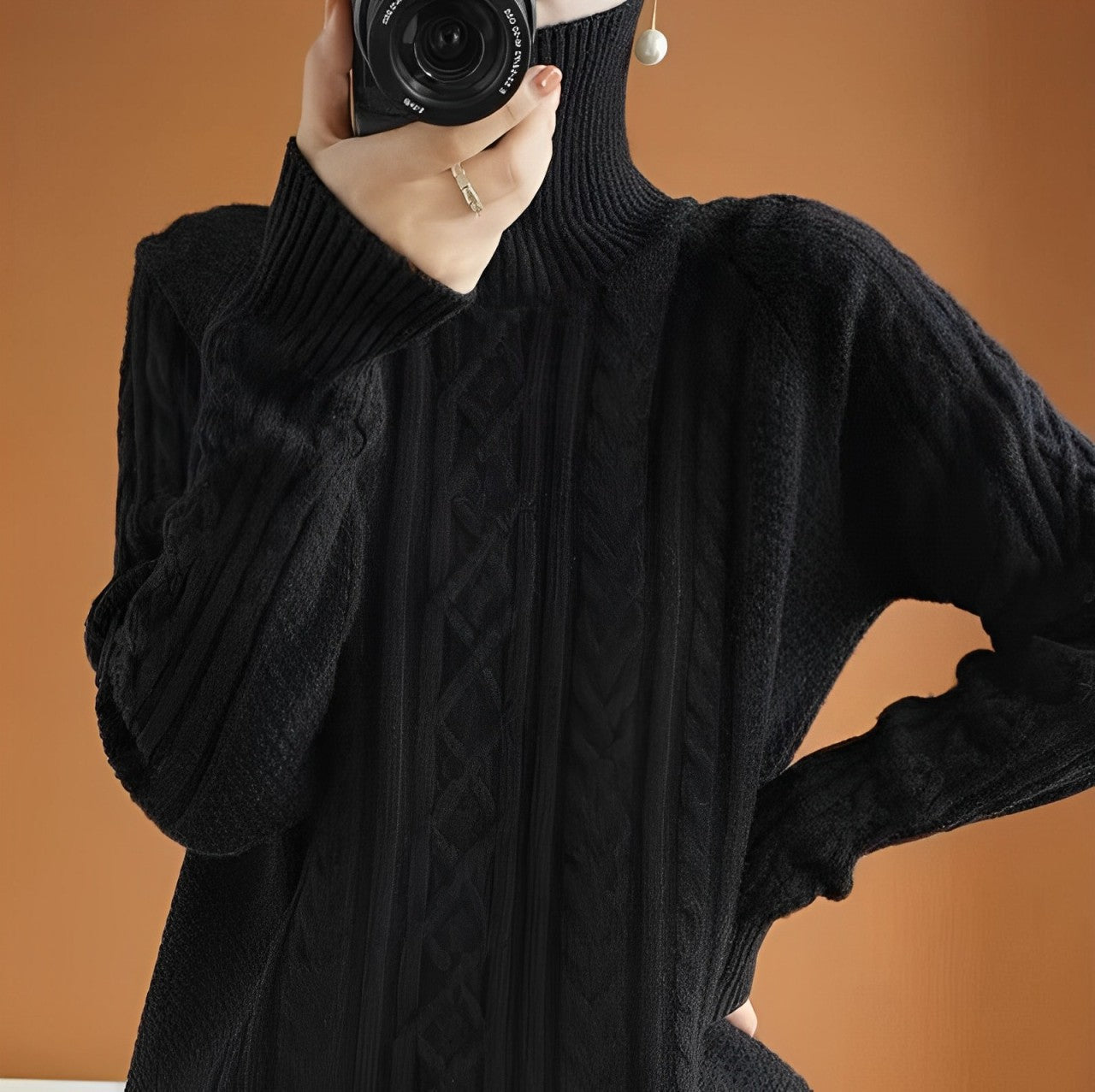 Women’s - Turtleneck Jumper - Warm - Cozy Essential for Winter Style