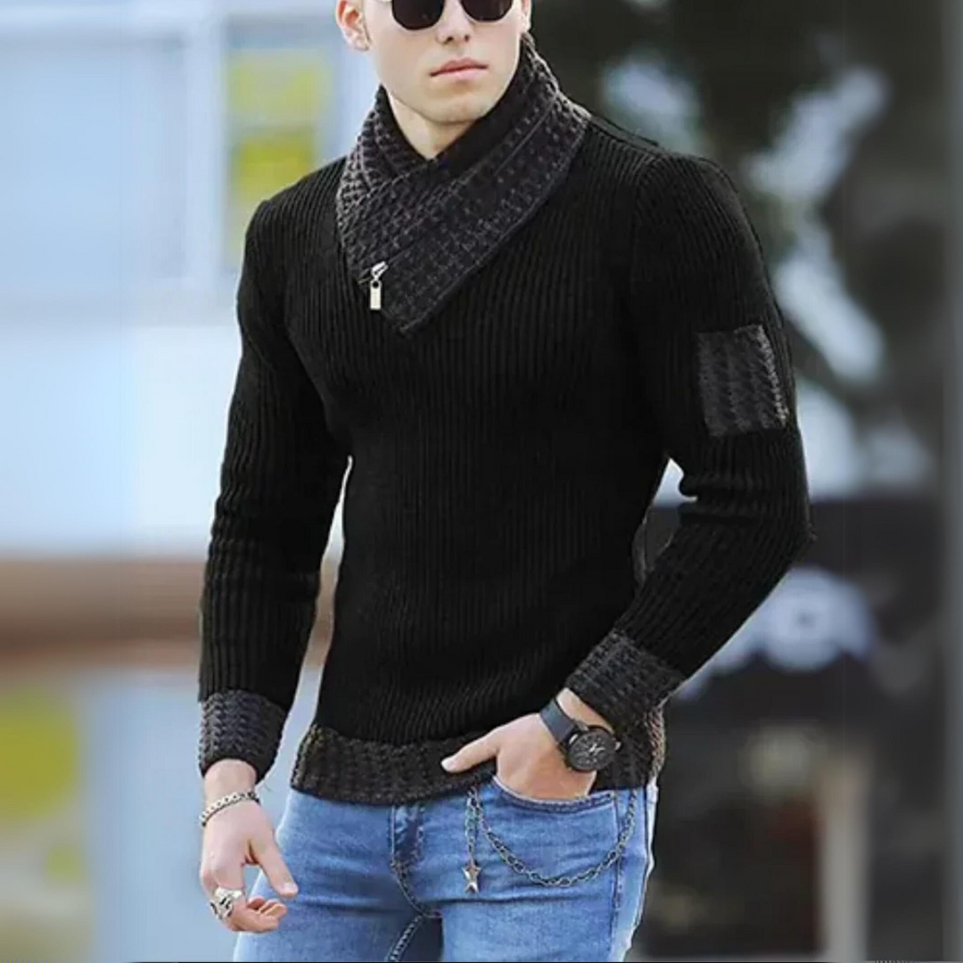 Men - Winter Jumper - Cozy Knit Fabric - Stylish Warmth for Cold Days