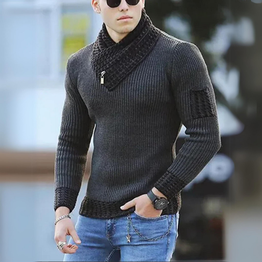 Men - Winter Jumper - Cozy Knit Fabric - Stylish Warmth for Cold Days