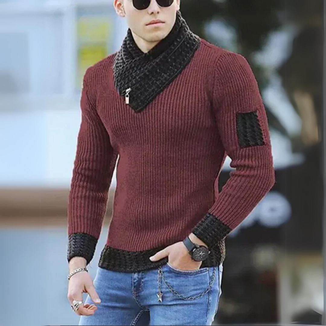 Men - Winter Jumper - Cozy Knit Fabric - Stylish Warmth for Cold Days