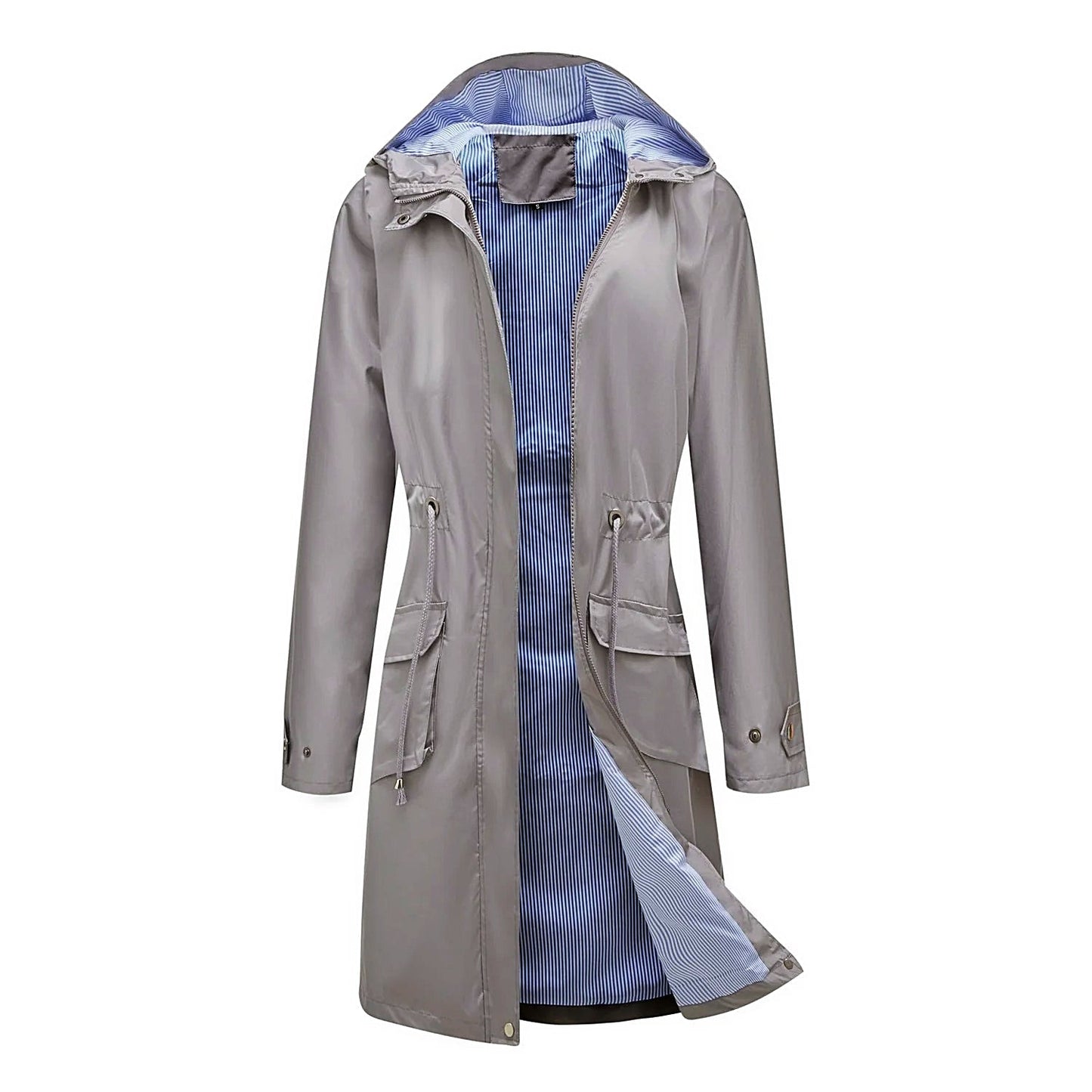 Women - Waterproof Hooded Coat - Stylish & Functional Design - Rainy Day Essential