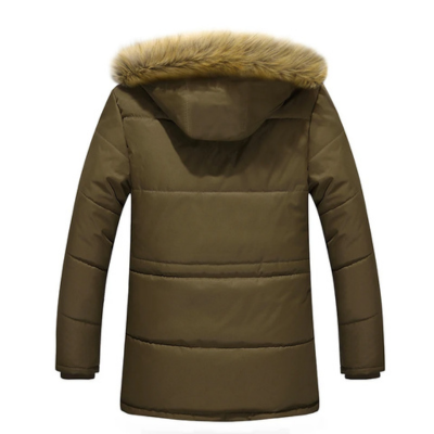 Winter jacket thickly lined with fur collar and zip