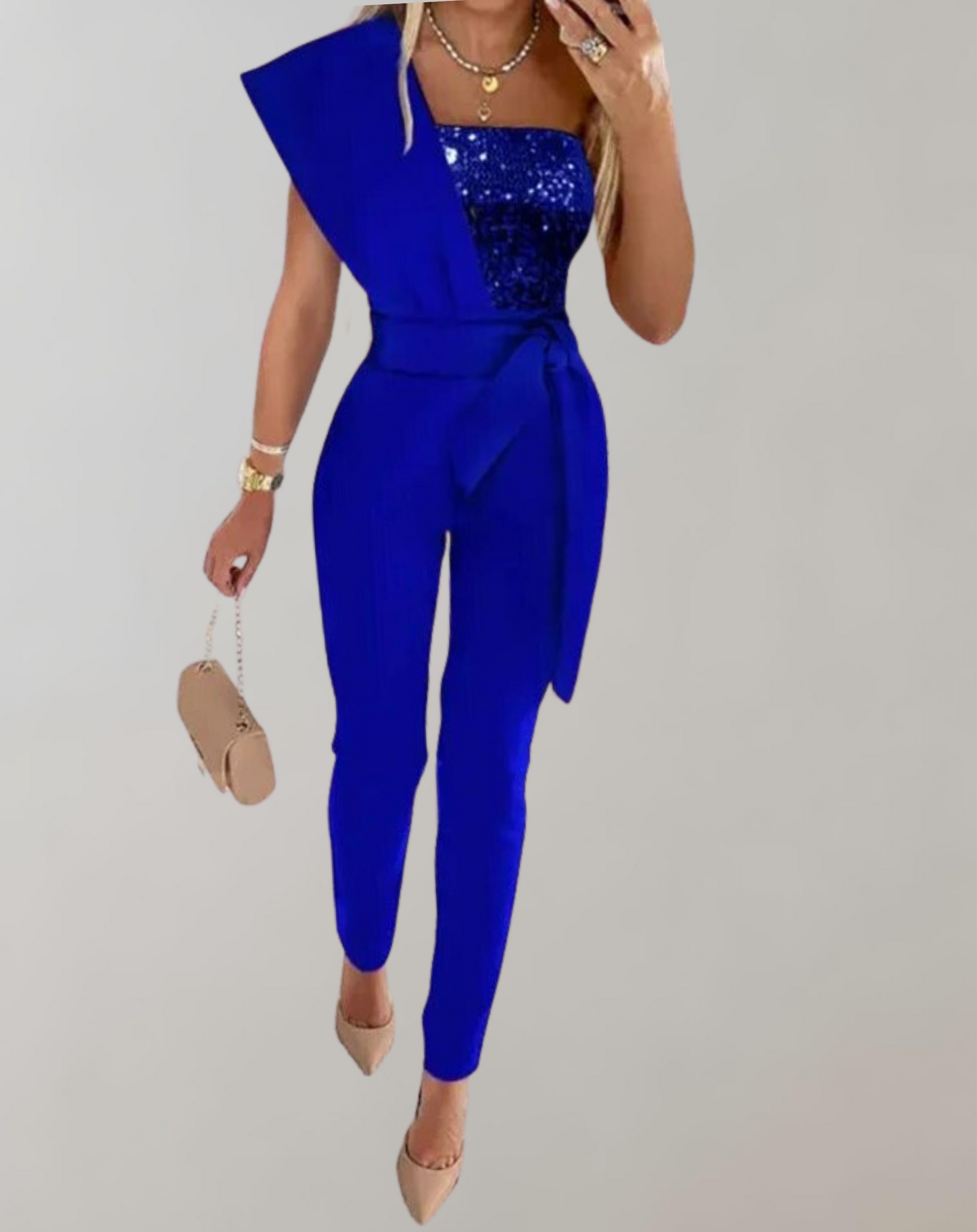 Women's - Jumpsuit - Stylish Long Sleeves - Comfortable and Versatile Fashion Piece